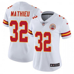 Women's Kansas City Chiefs #32 Tyrann Mathieu White Vapor Untouchable Limited Stitched NFL Jersey(Run Small) 