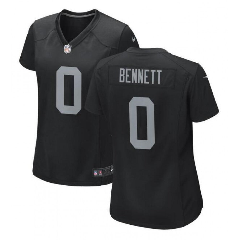Women's Las Vegas Raiders #0 Jakorian Bennett Black Stitched Jersey(Run Small) 