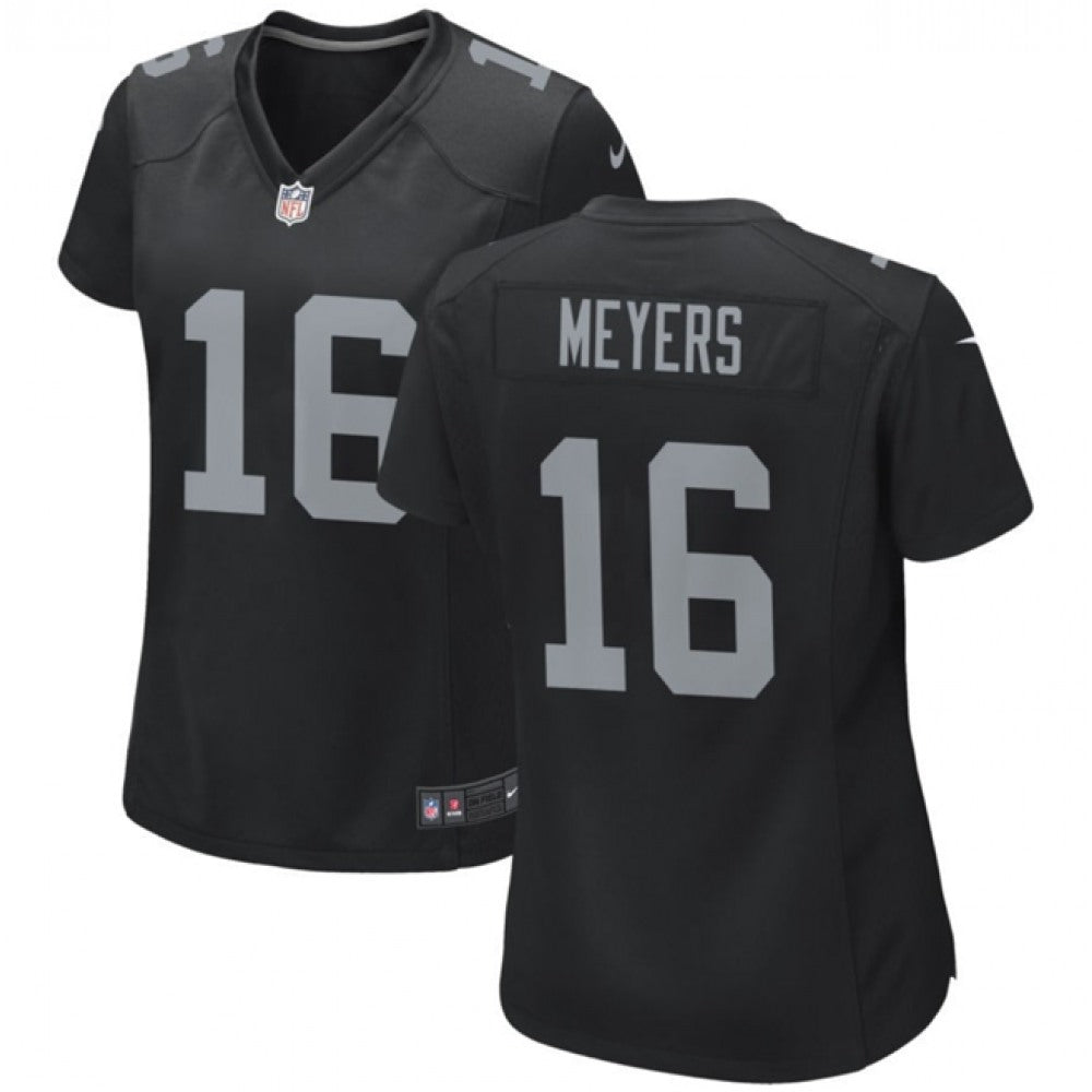 Women's Las Vegas Raiders #16 Jakobi Meyers Black Stitched Jersey(Run Small) 