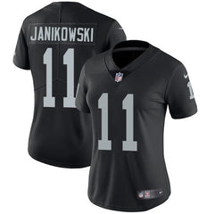 Women's Oakland Raiders #11 Sebastian Janikowski Black Vapor Untouchable Limited Stitched NFL Jersey(Run Small) 