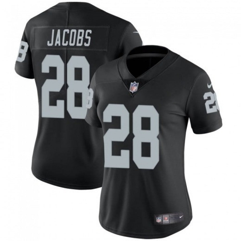 Women's Oakland Raiders #28 Josh Jacobs Black Vapor Untouchable Limited Stitched NFL Jersey(Run Small) 