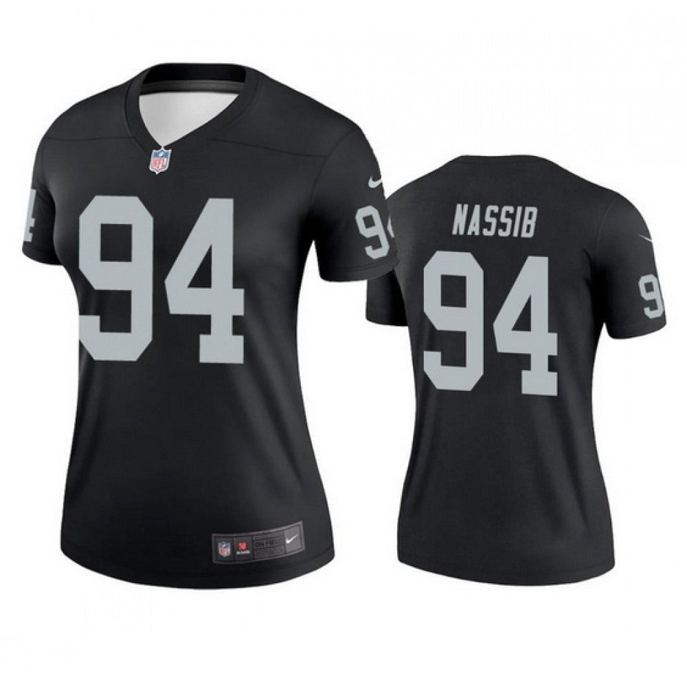 Women's Las Vegas Raiders #94 Carl Nassib Black Vapor Untouchable Limited Stitched Jersey(Run Small) 