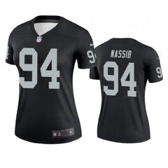 Women's Las Vegas Raiders #94 Carl Nassib Black Vapor Untouchable Limited Stitched Jersey(Run Small) 