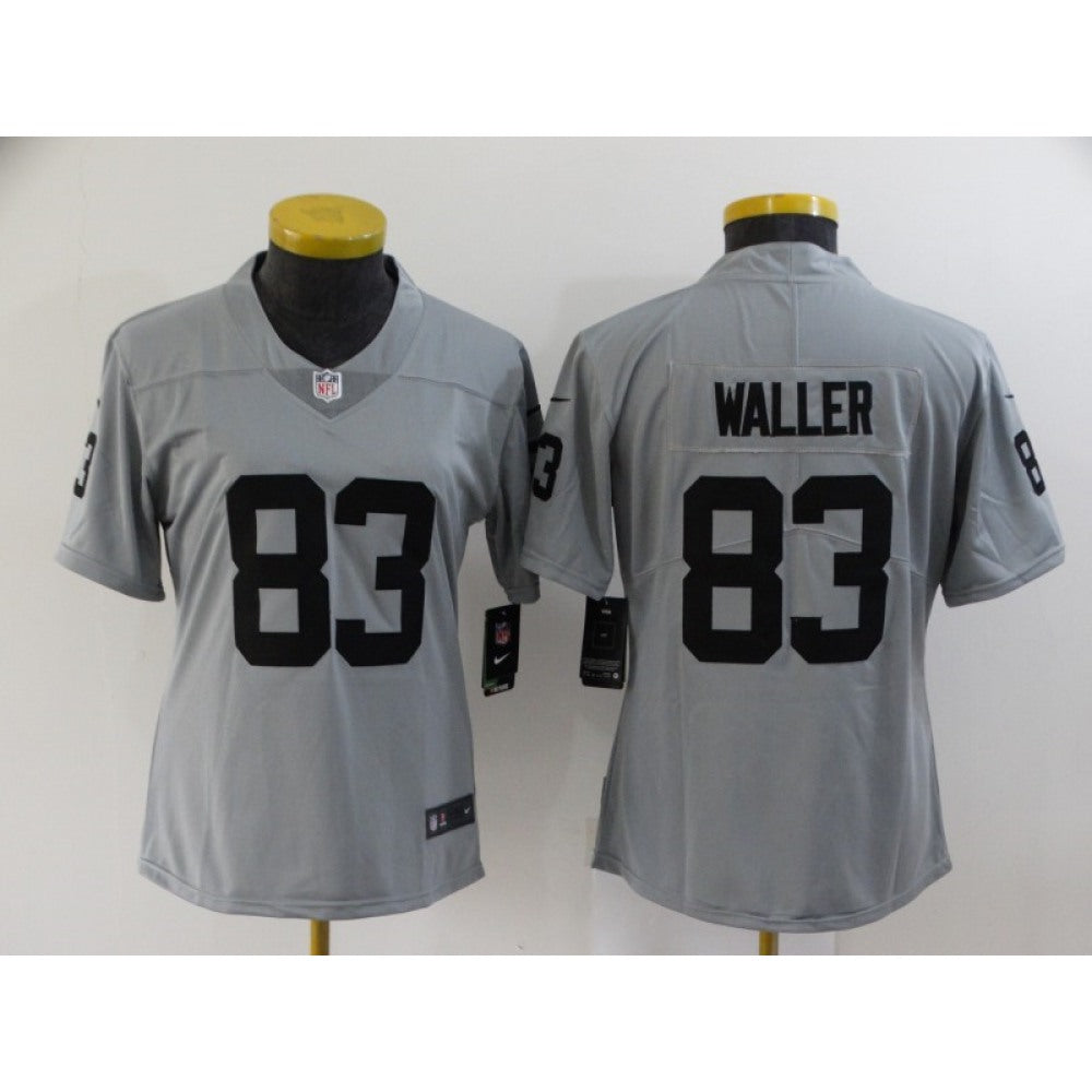 Women's Las Vegas Raiders #83 Darren Waller Grey Vapor Untouchable Limited Stitched Jersey(Run Small) 