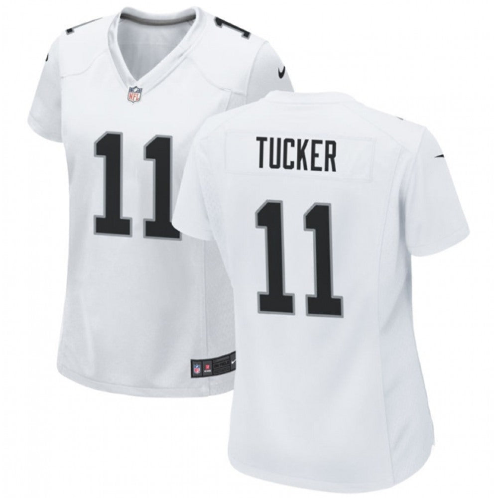 Women's Las Vegas Raiders #11 Tre Tucker White Stitched Jersey(Run Small) 