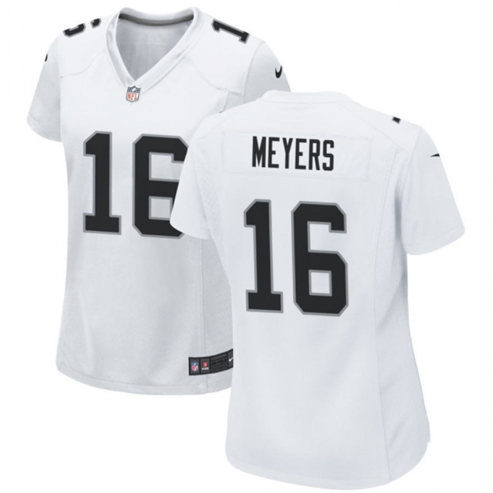 Women's Las Vegas Raiders #16 Jakobi Meyers White Stitched Jersey(Run Small) 
