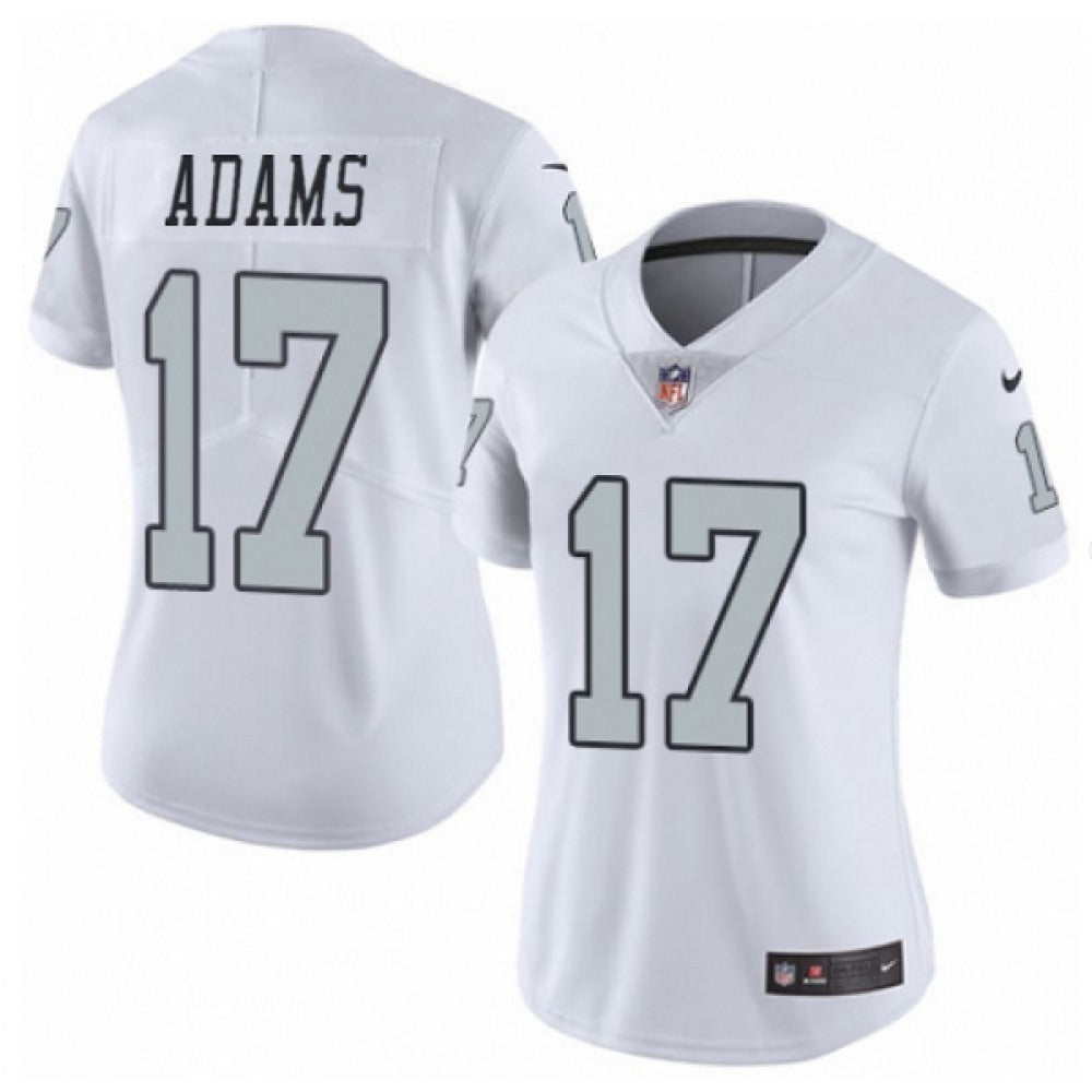 Women's Las Vegas Raiders #17 Davante Adams White Color Rush Limited Stitched Jersey(Run Small) 