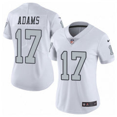 Women's Las Vegas Raiders #17 Davante Adams White Color Rush Limited Stitched Jersey(Run Small) 