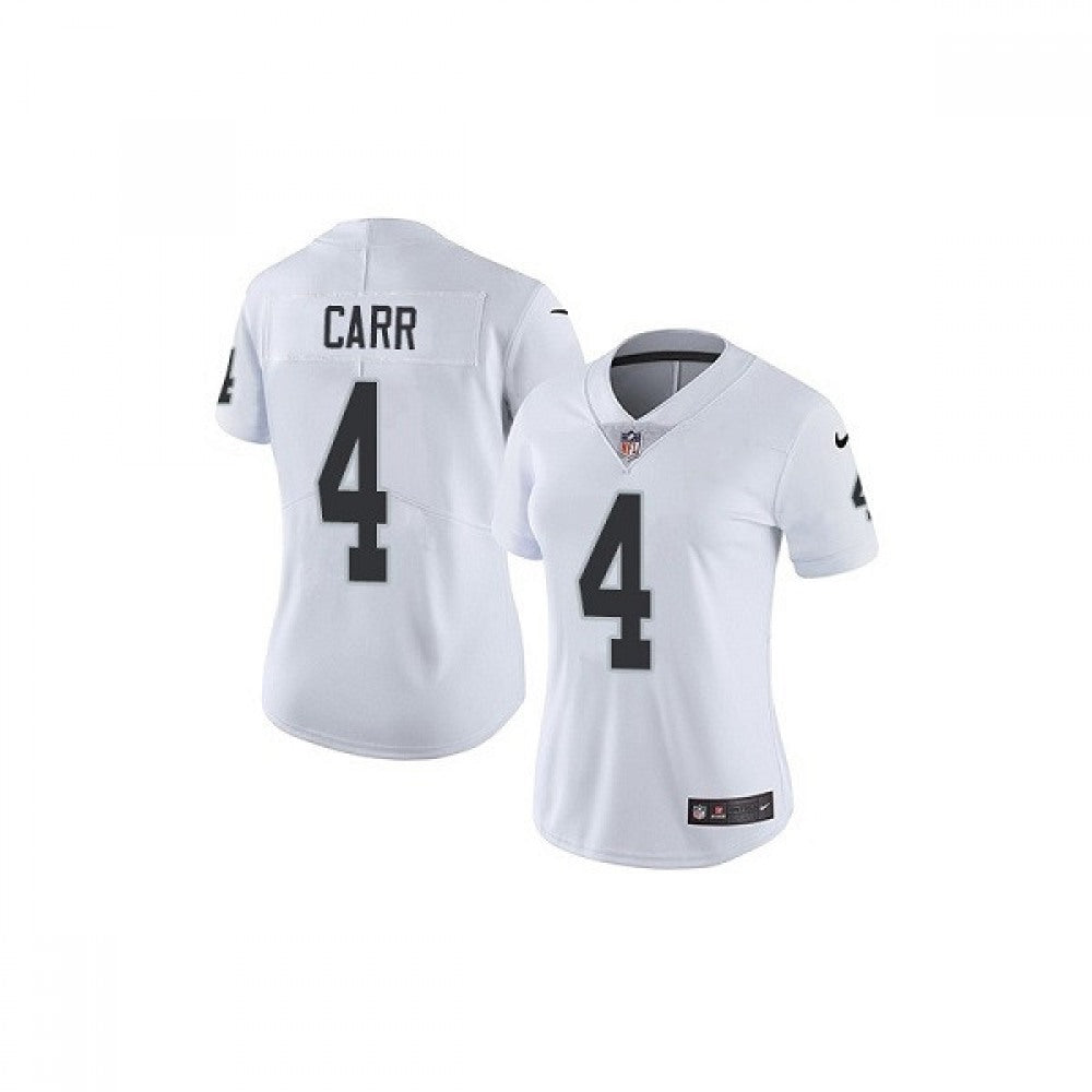 Women's Las Vegas Raiders #4 Derek Carr White Vapor Untouchable Limited Stitched Jersey(Run Small) 