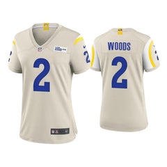 Women's Los Angeles Rams #2 Robert Woods Bone Vapor Untouchable Limited Stitched Jersey(Run Small) 