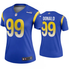 Women's Los Angeles Rams #99 Aaron Donald 2020 Royal Stitched Jersey(Run Small) 