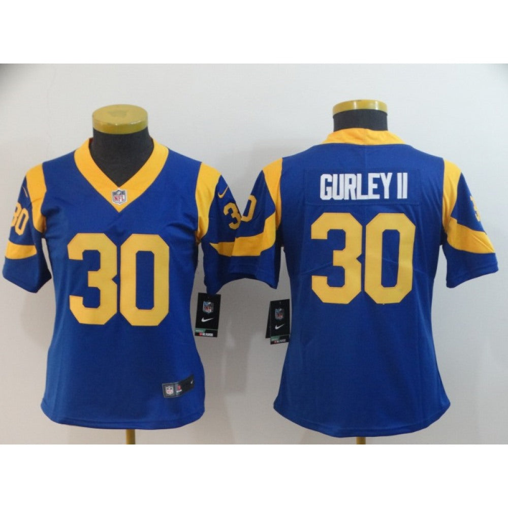 Women's Los Angeles Rams #30 Todd Gurley Royal Blue Vapor Untouchable Limited Stitched NFL Jersey 
