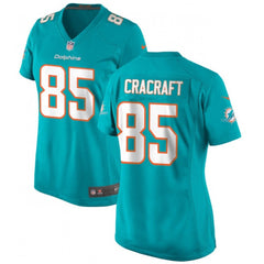 Women's Miami Dolphins #85 River Cracraft Aqua Color Rush Stitched Jersey(Run Small) 