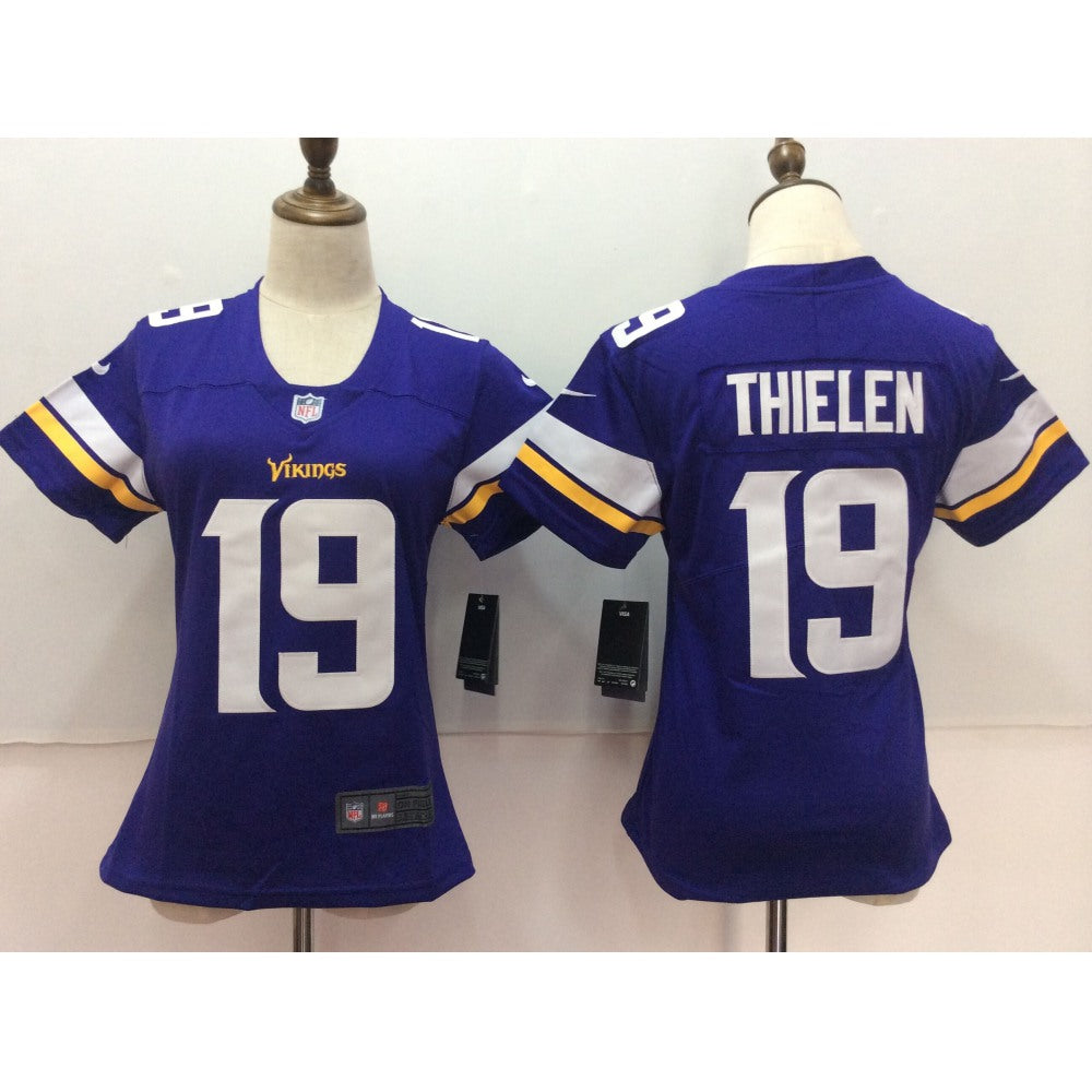 Women's Minnesota Vikings #19 Adam Thielen Purple Untouchable Limited Stitched NFL Jersey 
