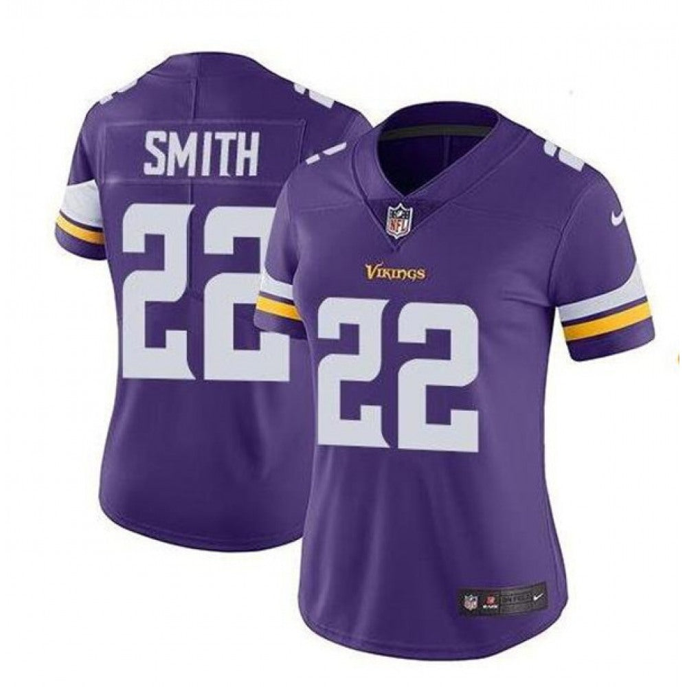 Women's Minnesota Vikings #22 Harrison Smith Purple Vapor Untouchable Limited Stitched NFL Jersey(Run Small) 