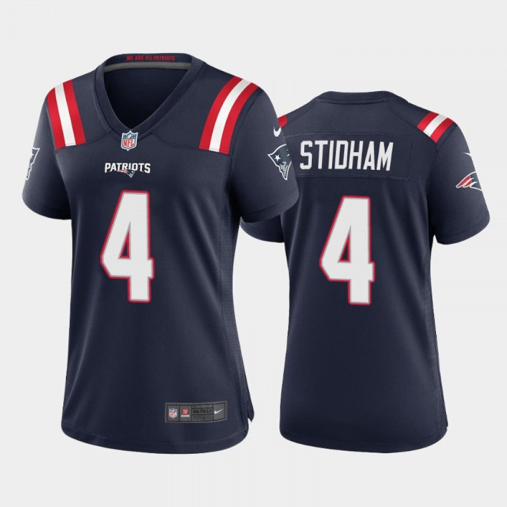Women's New England Patriots #4 Jarrett Stidham Navy Stitched Jersey(Run Small) 