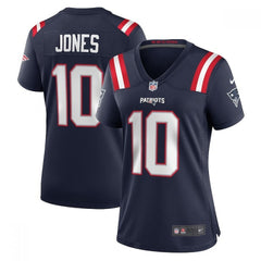 Women's New England Patriots #10 Mac Jones Navy Vapor Untouchable Limited Stitched Jersey 