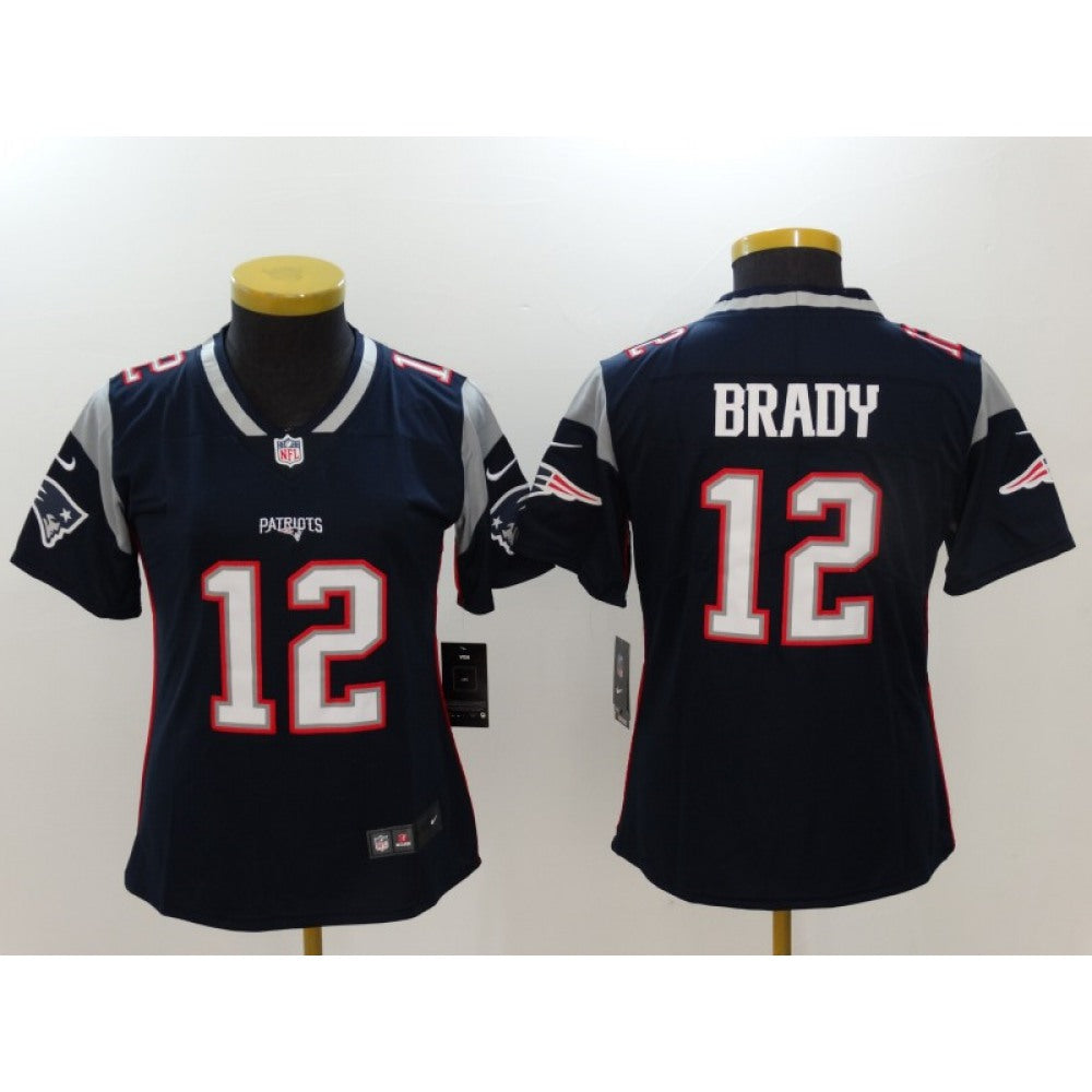 Women's New England Patriots #12 Tom Brady Navy Limited Stitched NFL Jersey 