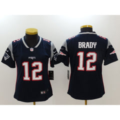 Women's New England Patriots #12 Tom Brady Navy Limited Stitched NFL Jersey 