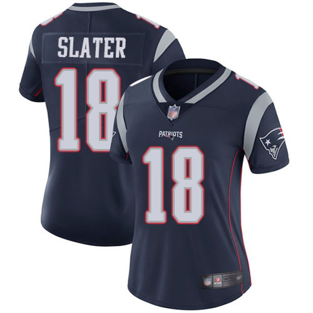 Women's New England Patriots #18 Matthew Slater Navy Vapor Untouchable Limited Stitched NFL Jersey(Run Small) 