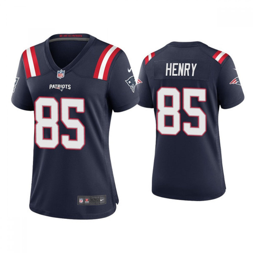Women's New England Patriots #85 Hunter Henry Navy Vapor Untouchable Limited Stitched Jersey 