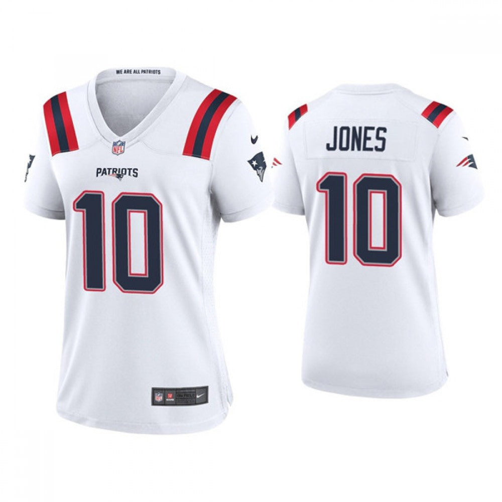 Women's New England Patriots #10 Mac Jones White Vapor Untouchable Limited Stitched Jersey 