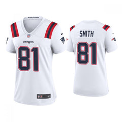 Women's New England Patriots #81 Jonnu Smith White Vapor Untouchable Limited Stitched Jersey 
