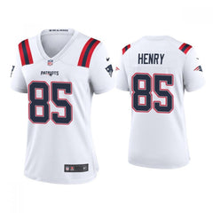 Women's New England Patriots #85 Hunter Henry White Vapor Untouchable Limited Stitched Jersey 