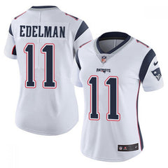 Women's New England Patriots #11 Julian Edelman White Vapor Untouchable Stitched Jersey(Run Small) 
