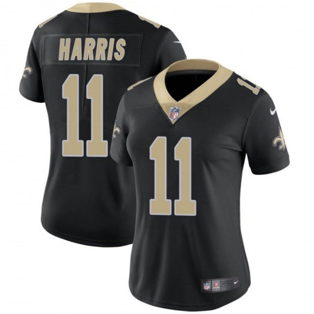 Women's New Orleans Saints #11 Deonte Harris Black Vapor Untouchable Limited Stitched NFL Jersey(Run Small) 