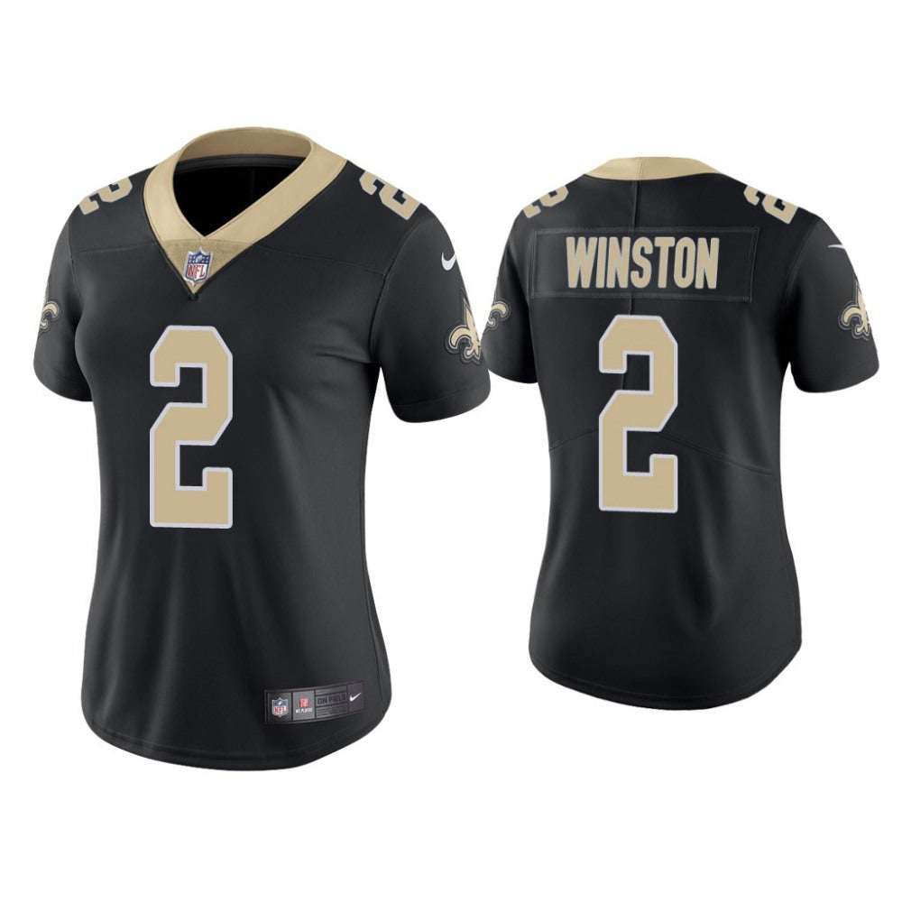 Women's New Orleans Saints #2 Jameis Winston Black Vapor Untouchable Limited Stitched Jersey(Run Small) 