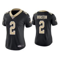 Women's New Orleans Saints #2 Jameis Winston Black Vapor Untouchable Limited Stitched Jersey(Run Small) 
