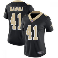 Women's New Orleans Saints #41 Alvin Kamara Black Vapor Untouchable Limited Stitched NFL Jersey 