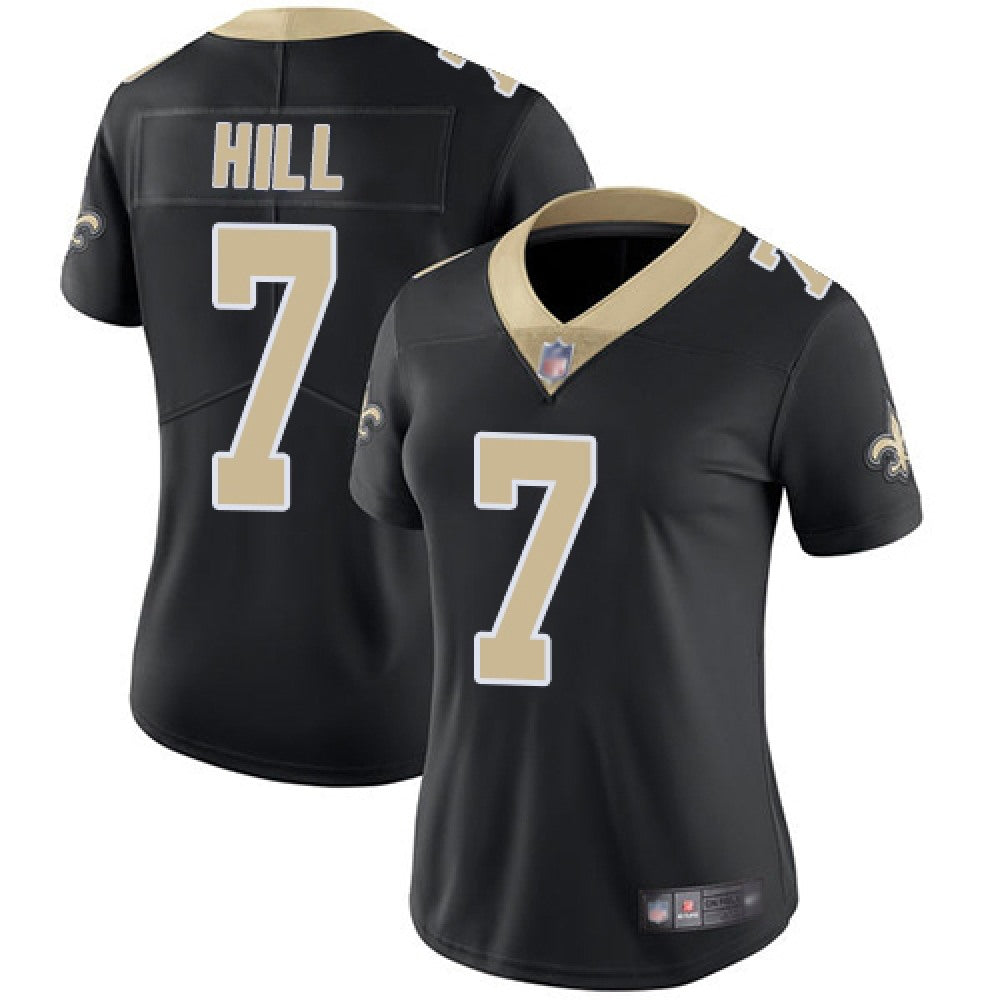 Women's New Orleans Saints #7 Taysom Hill Black Vapor Untouchable Limited Stitched Jersey(Run Small) 