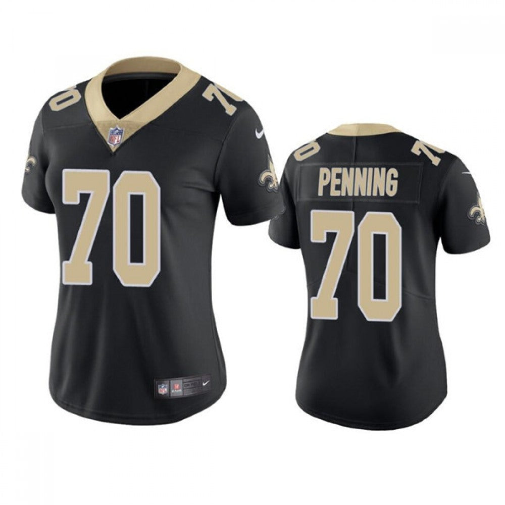 Women's New Orleans Saints #70 Trevor Penning Black Vapor Untouchable Limited Stitched Jersey(Run Small) 