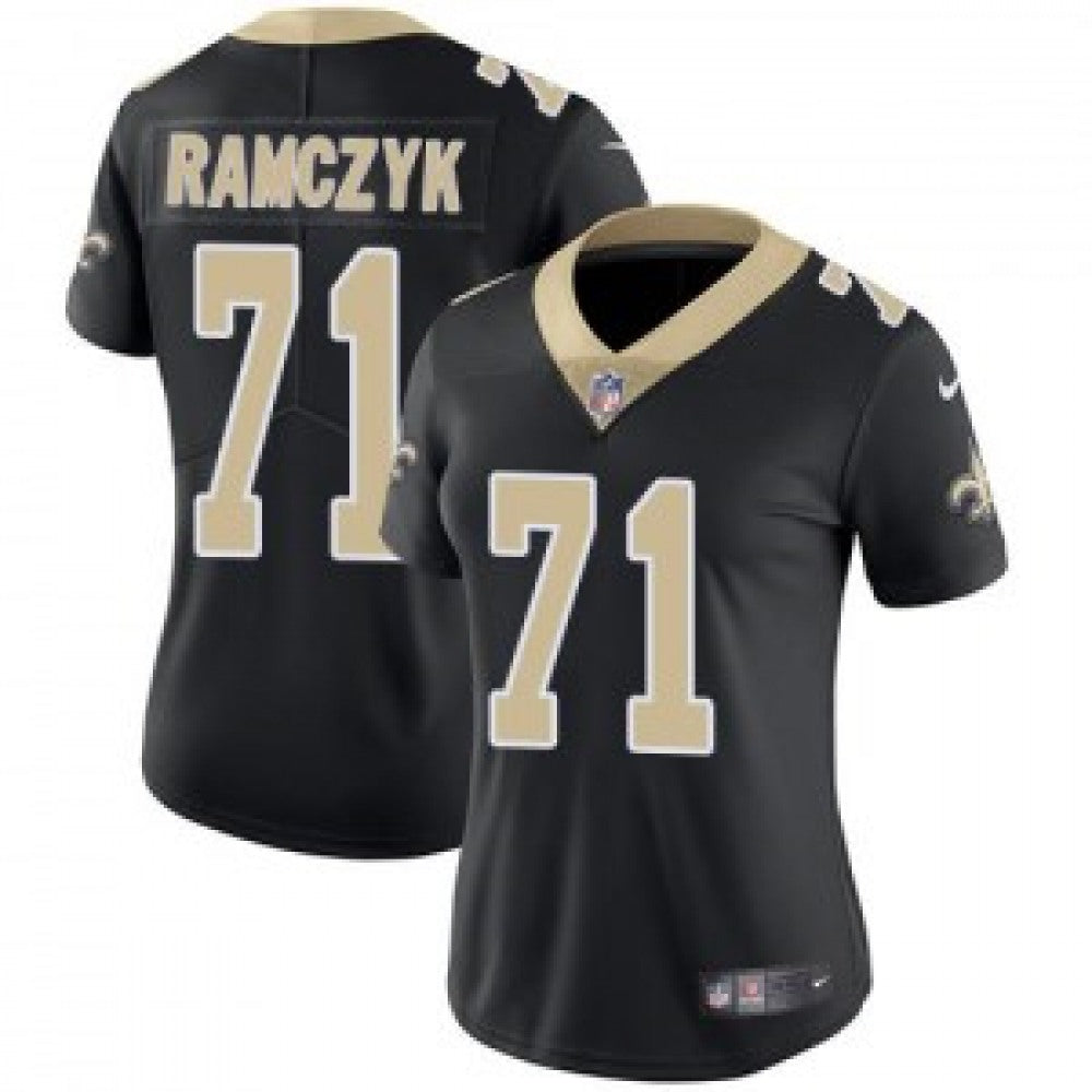 Women's New Orleans Saints #71 Ryan Ramczyk Black Vapor Untouchable Limited Stitched NFL Jersey( Run Small) 