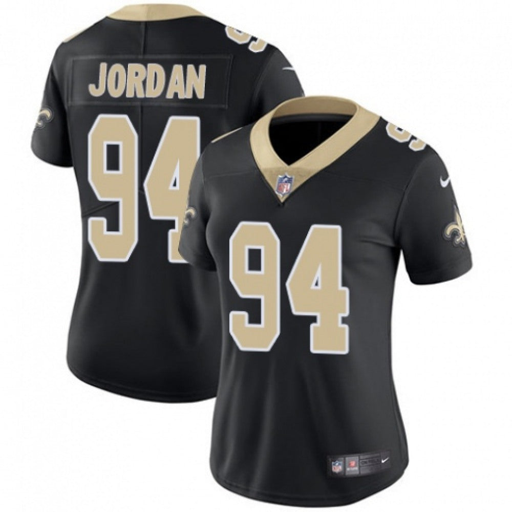 Women's New Orleans Saints #94 Cameron Jordan Black Vapor Untouchable Limited Stitched NFL Jersey(Run Small) 