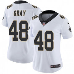 Women's New Orleans Saints #48 J.T. Gray White Vapor Untouchable Limited Stitched NFL Jersey(Run Small) 