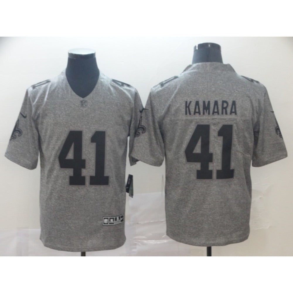 Women's New Orleans Saints #41 Alvin Kamara Grey Stitched NFL Jersey(Run Small) 