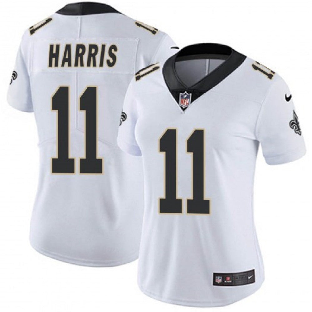 Women's New Orleans Saints #11 Deonte Harris White Vapor Untouchable Limited Stitched NFL Jersey(Run Small) 