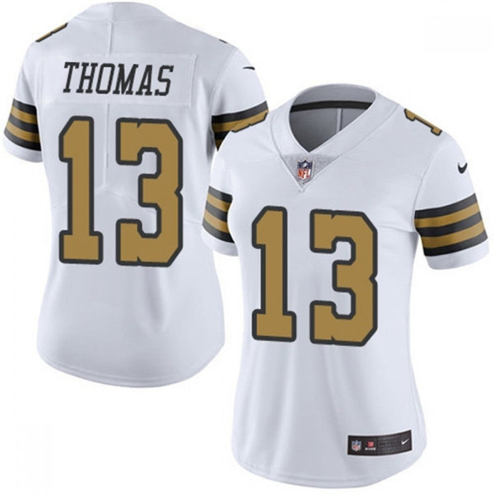 Women's New Orleans Saints #13 Michael Thomas White Color Rush Limited Stitched Jersey 