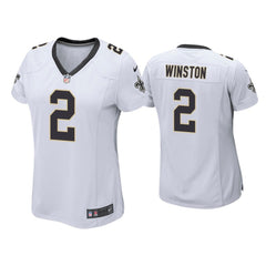 Women's New Orleans Saints #2 Jameis Winston White Vapor Untouchable Limited Stitched Jersey(Run Small) 