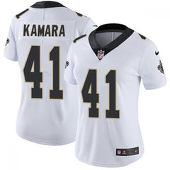 Women's New Orleans Saints #41 Alvin Kamara White Vapor Untouchable Limited Stitched Jersey 