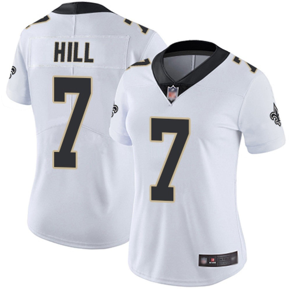 Women's New Orleans Saints #7 Taysom Hill White Vapor Untouchable Limited Stitched Jersey(Run Small) 