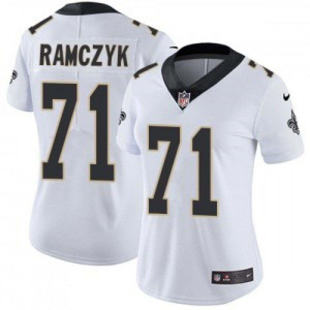 Women's New Orleans Saints #71 Ryan Ramczyk White Vapor Untouchable Limited Stitched NFL Jersey( Run Small) 