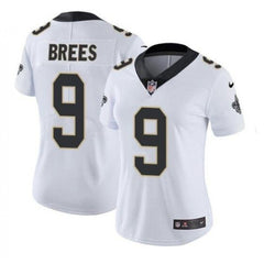 Women's New Orleans Saints #9 Drew Brees White Vapor Untouchable Limited Stitched Jersey(Run Small) 