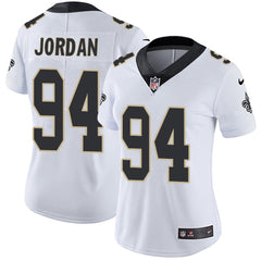 Women's New Orleans Saints #94 Cameron Jordan White Vapor Untouchable Limited Stitched Jersey(Run Small) 