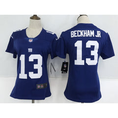 Women's New York Giants #13 Odell Beckham Jr Royal Blue Team Color Stitched NFL Vapor Untouchable Limited Jersey 