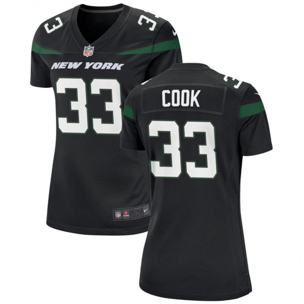 Women's New York Jets #33 Dalvin Cook Black Stitched Football Jersey(Run Small) 