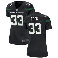 Women's New York Jets #33 Dalvin Cook Black Stitched Football Jersey(Run Small) 